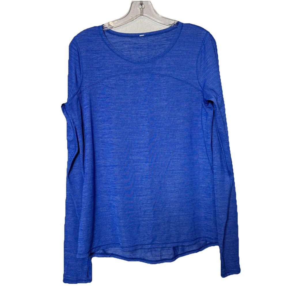 Lululemon On The Run Top Long Sleeve Blue-Purple Shirt Women’s See Measurements
